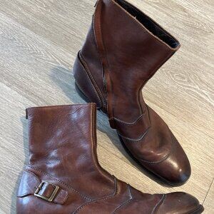 To Boot New York Adam Derrick Men's Brown Leather Boots Size US 12 Buckle